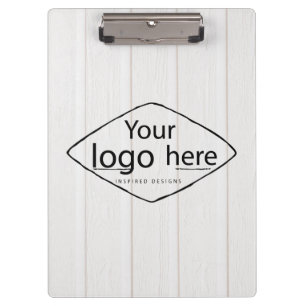 Carpeta De Pinza Agrega tu logo a la madera rústica de granero