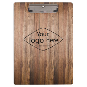 Carpeta De Pinza Agrega tu logo a la madera rústica del granero