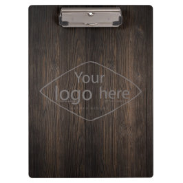 Carpeta De Pinza Agrega tu logo de madera rústica de granero