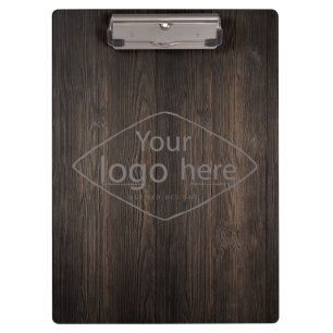 Carpeta De Pinza Agrega tu logo de madera rústica de granero