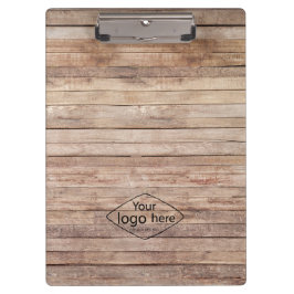 Carpeta De Pinza Agrega tu logo de madera rústica de granero
