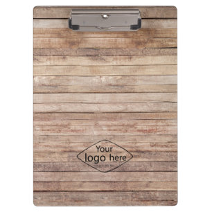 Carpeta De Pinza Agrega tu logo de madera rústica de granero