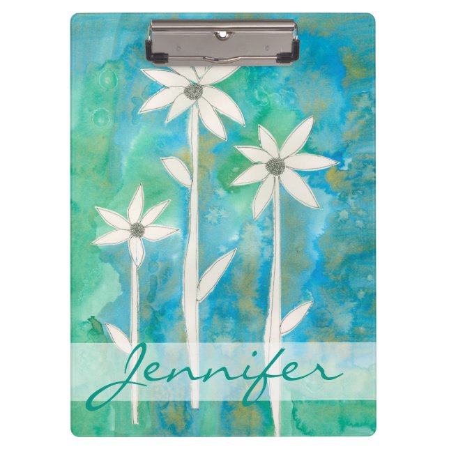 Carpeta De Pinza Agrega tu nombre | Dainty Daisies I (Anverso)