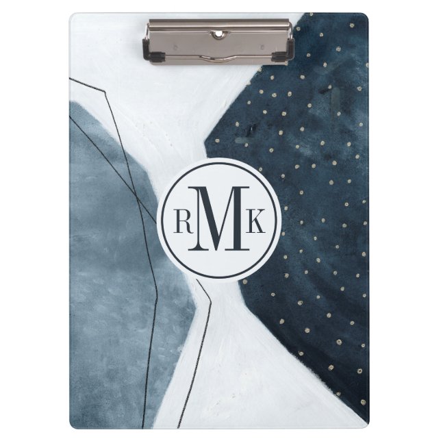 Carpeta De Pinza ¡Agrega tus iniciales | Abstracción adyacente (Anverso)