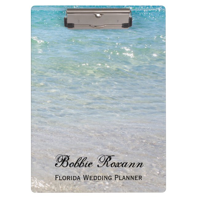 Carpeta De Pinza Agua azul transparente (Anverso)