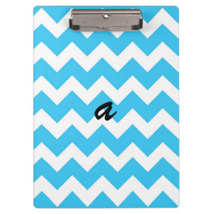 Carpeta De Pinza Aguamarina y raya blanca de Chevron