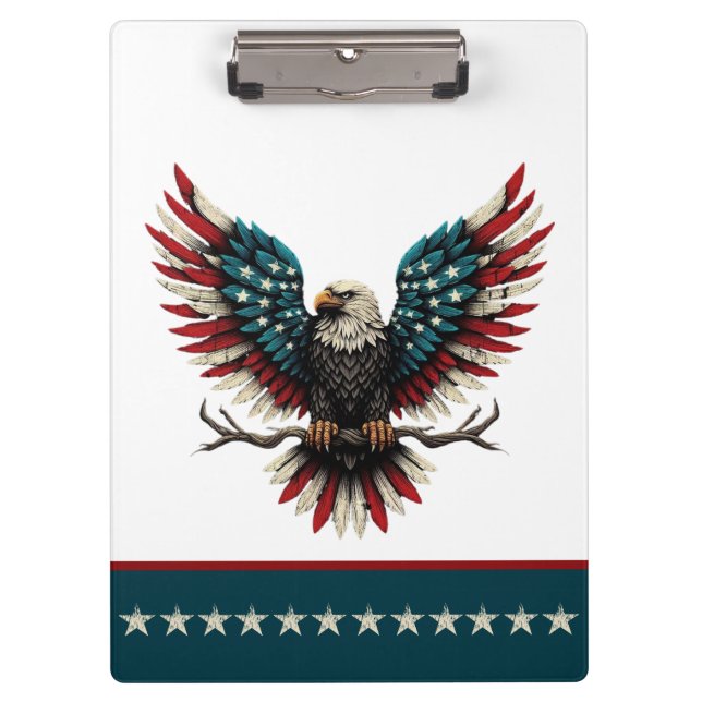 Carpeta De Pinza Águila calva norteamericana/estadounidense patriót (Anverso)