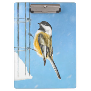 Carpeta De Pinza Ajedrez en pintura de alimentador - Arte de pájaro