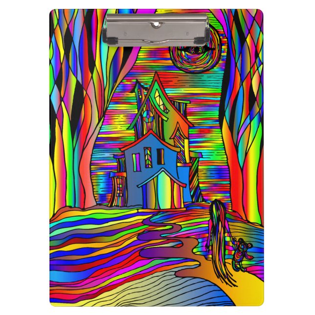 Carpeta De Pinza Alarmante Casa Aterrador Resumen Vidrio de Mano Co (Anverso)