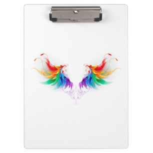 Carpeta De Pinza Alas del arco iris fluidas