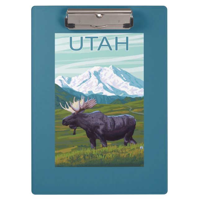 Carpeta De Pinza Alces con MountainUtah (Anverso)