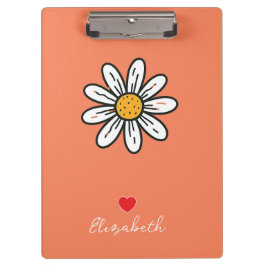 Carpeta De Pinza Alegre Ilustracion Daisy - Diseño Retro Cuto