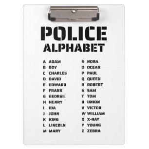 Carpeta De Pinza Alfabeto Fonético Policía