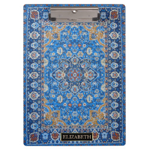 Carpeta De Pinza Alfombra persa oriental azul turca antigua