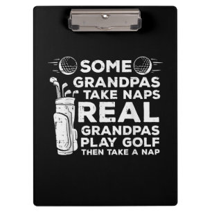Carpeta De Pinza Algunos abuelitos toman Naps Real Play Golf Funny