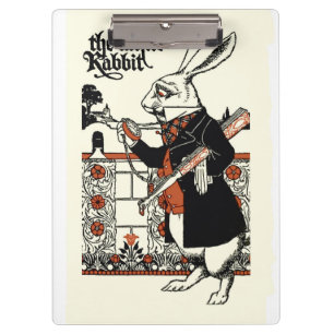 Carpeta De Pinza Alice Conejo Blanco Clásico País de las Maravillas