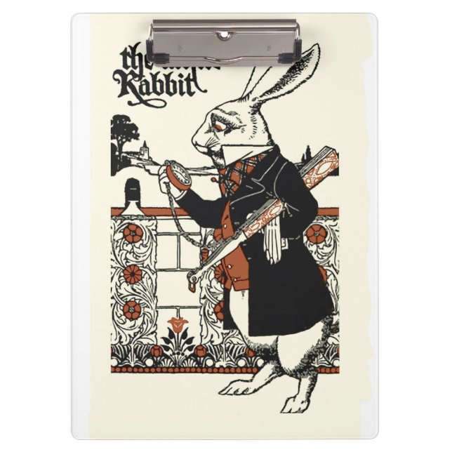 Carpeta De Pinza Alice White Rabbit Classic (Anverso)