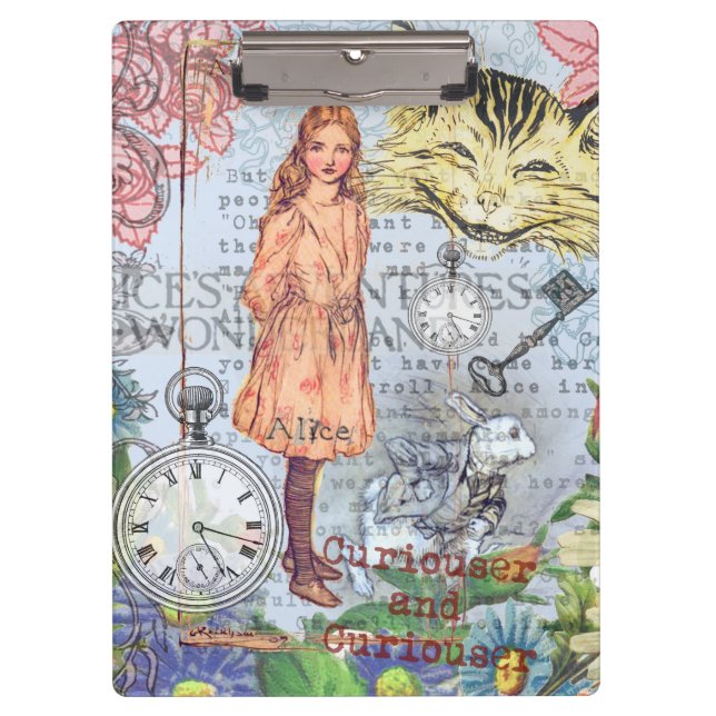 Carpeta De Pinza Alicia en Alicia de Conejo Cheshire Clásico de Mar (Anverso)