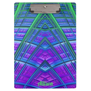Carpeta De Pinza ¡ALLISON ~ 3D! ~ Verde morado y azul original ~