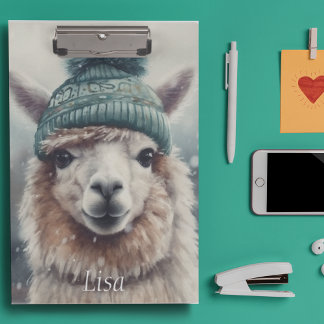Carpeta De Pinza Alpaca dulce de invierno, personalizado