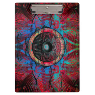 Carpeta De Pinza Altavoces de música roja y azul