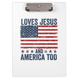 Carpeta De Pinza Ama a Jesús y a Estados Unidos a Dios Cristiano 4