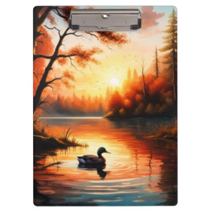 Carpeta De Pinza Amanecer en el lago