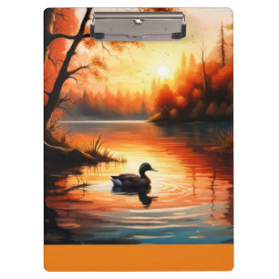 Carpeta De Pinza Amanecer en el lago