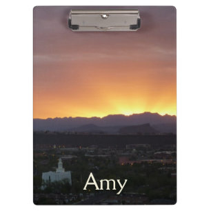 Carpeta De Pinza Amanecer sobre el paisaje de St. George Utah