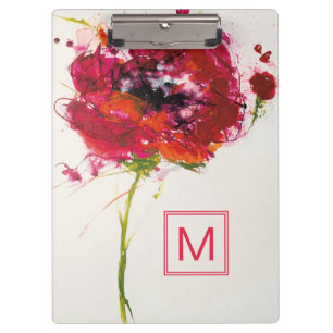 Carpeta De Pinza Amapola del monograma el   en blanco