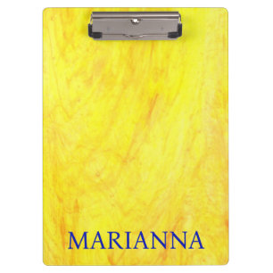 Carpeta De Pinza Amarillo estrellado personalizado