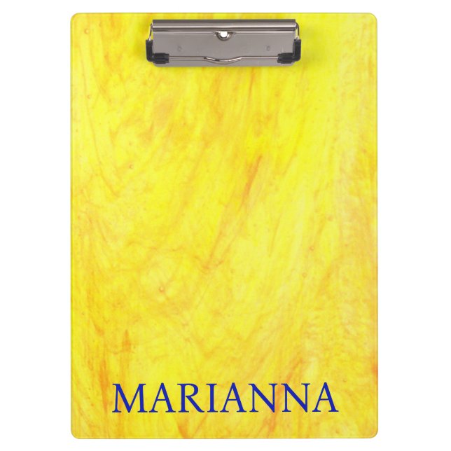 Carpeta De Pinza Amarillo personalizado (Anverso)