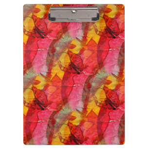 Carpeta De Pinza Amarillo rojo del arte de la acuarela