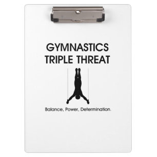 Carpeta De Pinza Amenaza SUPERIOR del triple de la gimnasia