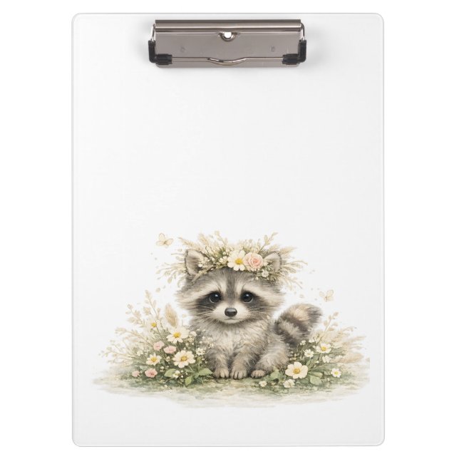 Carpeta De Pinza Amigo Mapache del Bosque (Anverso)