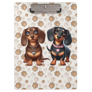 Carpeta De Pinza Amigos de Cute Dachshund