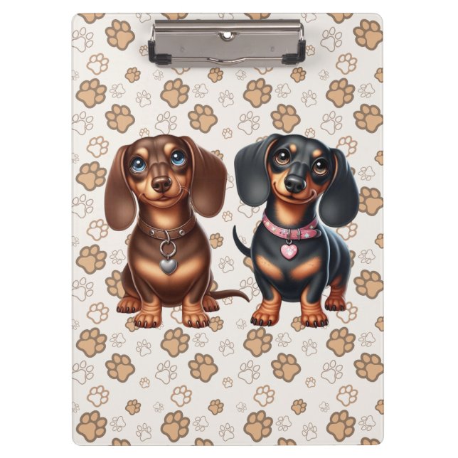Carpeta De Pinza Amigos de Cute Dachshund (Anverso)