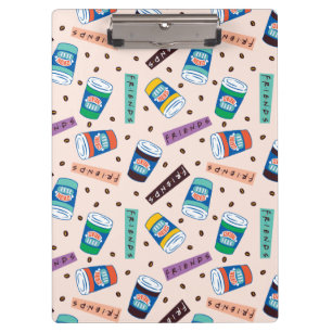 Carpeta De Pinza AMIGOS™   Patrón de café vibrante de Perk central