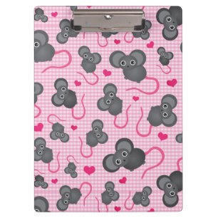 Carpeta De Pinza Amo mi modelo del ratón en rosa