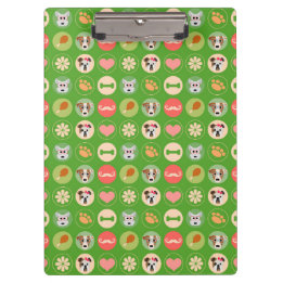 Carpeta De Pinza Amor de perro en verde