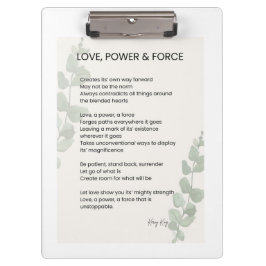 Carpeta De Pinza Amor, poder, fuerza poesía