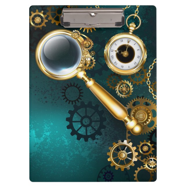 Carpeta De Pinza Ampliador en estilo Steampunk (Anverso)