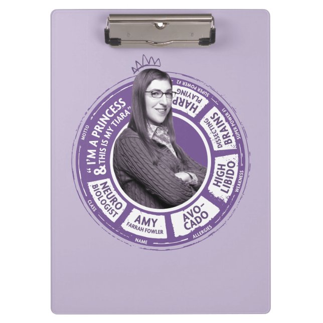 Carpeta De Pinza Amy Farrah Fowler Info Graphic (Anverso)