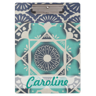 Carpeta De Pinza Añada su teja el   azul conocida II del batik