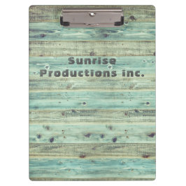 Carpeta De Pinza Añadir su logotipo madera rústica de granero