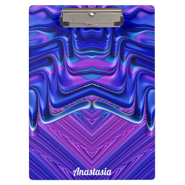 Carpeta De Pinza ¡ANASTASIA ~ 3D! ~ Blanco rosa y azul original ~ (Anverso)