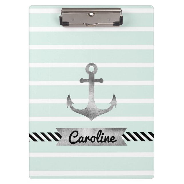 Carpeta De Pinza Anclaje acuático de tiras de tinta náutica (Anverso)