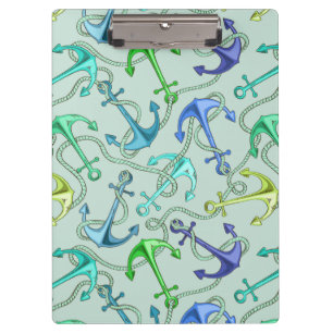 Carpeta De Pinza Anclas de mar y modelo de la cuerda