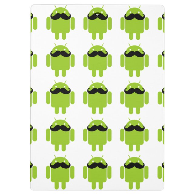 Carpeta De Pinza Android Robot Mustache (Reverso)