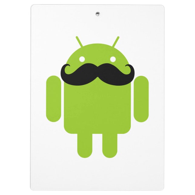 Carpeta De Pinza Android Robot Mustache (Reverso)